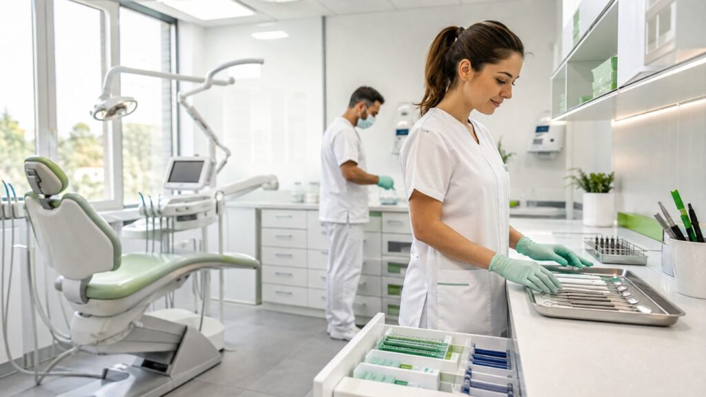 Aplicación de las 5S en una clínica dental ordenada y limpia
